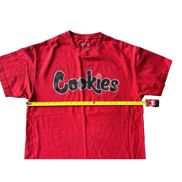 Berner COOKIES Clothing SF Hardwood Flava Red Tee Distressed Preowned Mens L - Picture 6 of 9